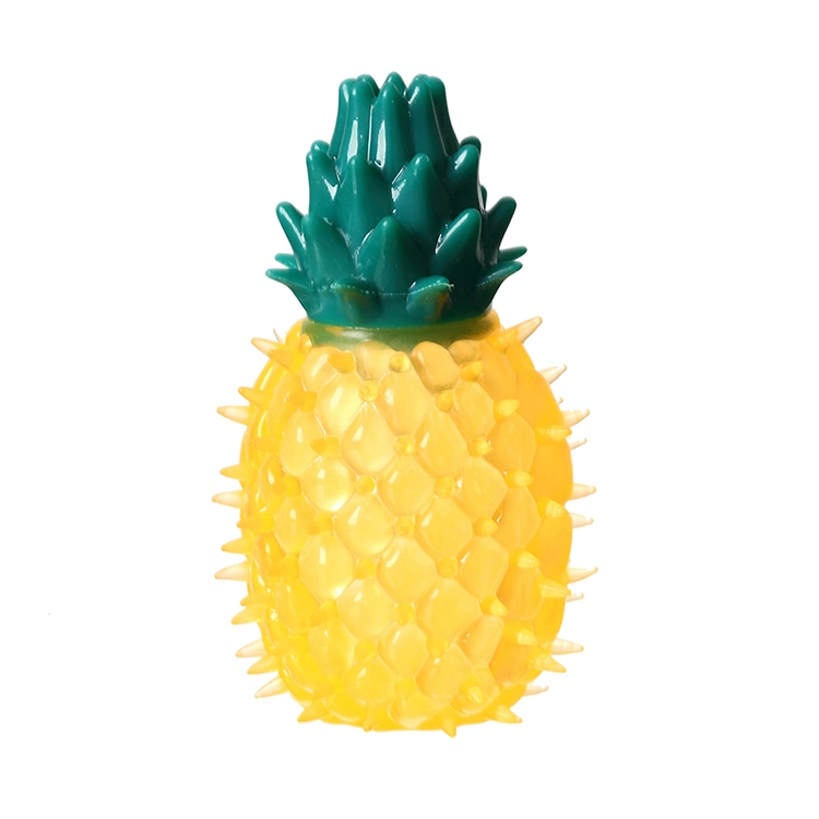 Non Toxic PVC Pineapple Shape Tooth Cleaning Pet Dog Cat Playing Ball Pet Chew Toy