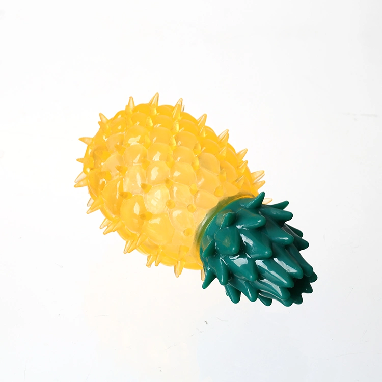 Non Toxic PVC Pineapple Shape Tooth Cleaning Pet Dog Cat Playing Ball Pet Chew Toy